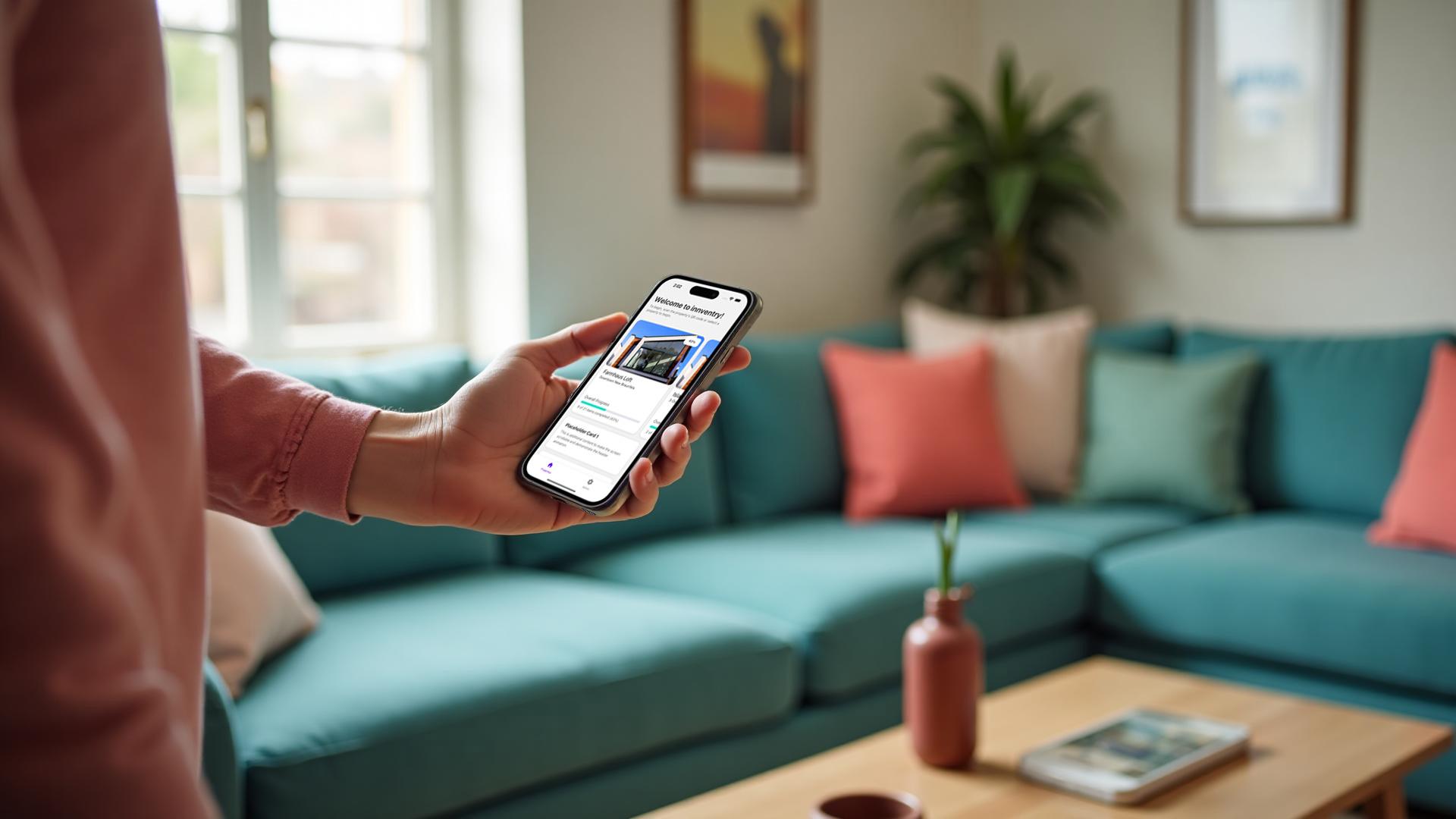 QR Code scanning in modern Airbnb property